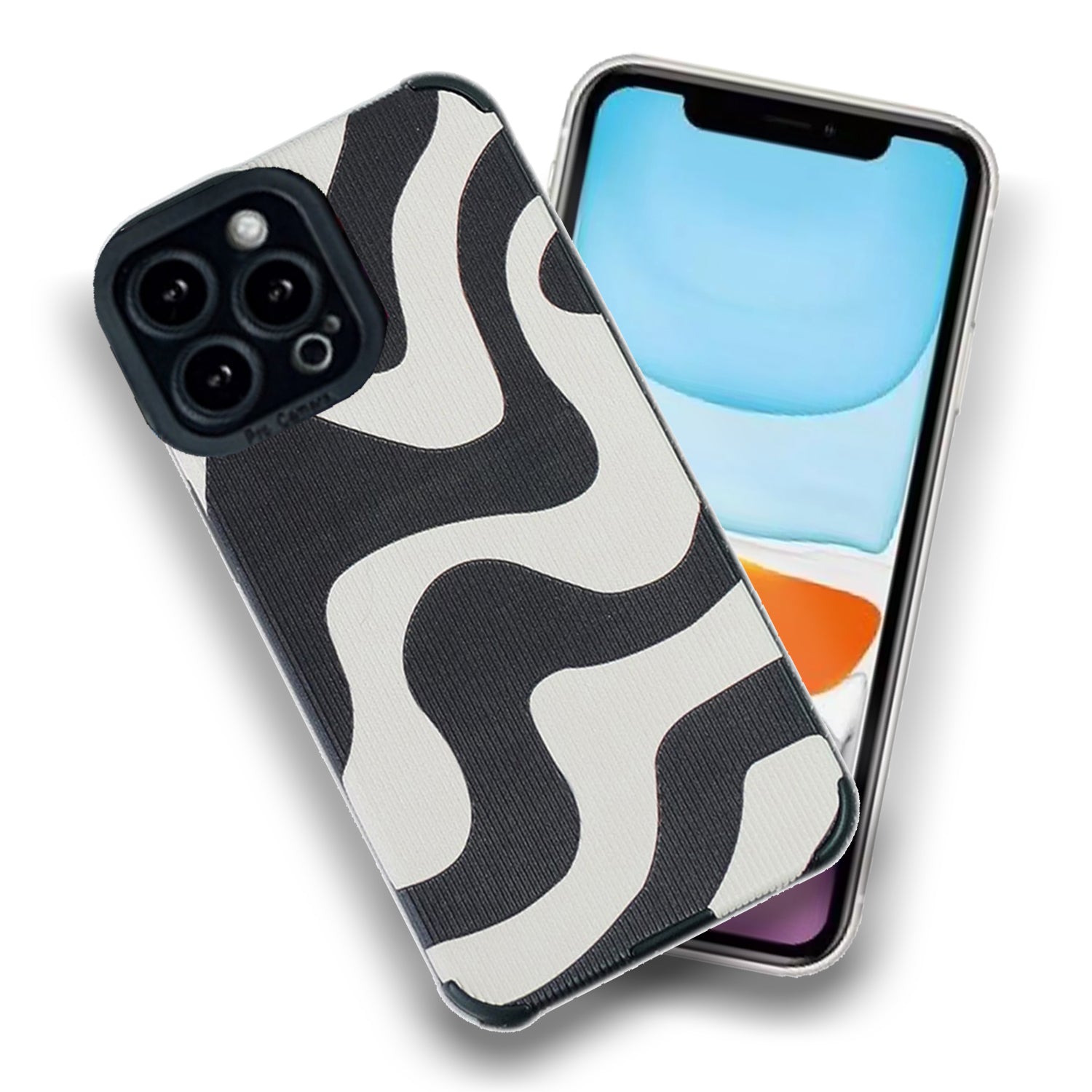 Zebra Print Case Back Cover Case for Iphone | with Camera Protection | Anti Slip Grip