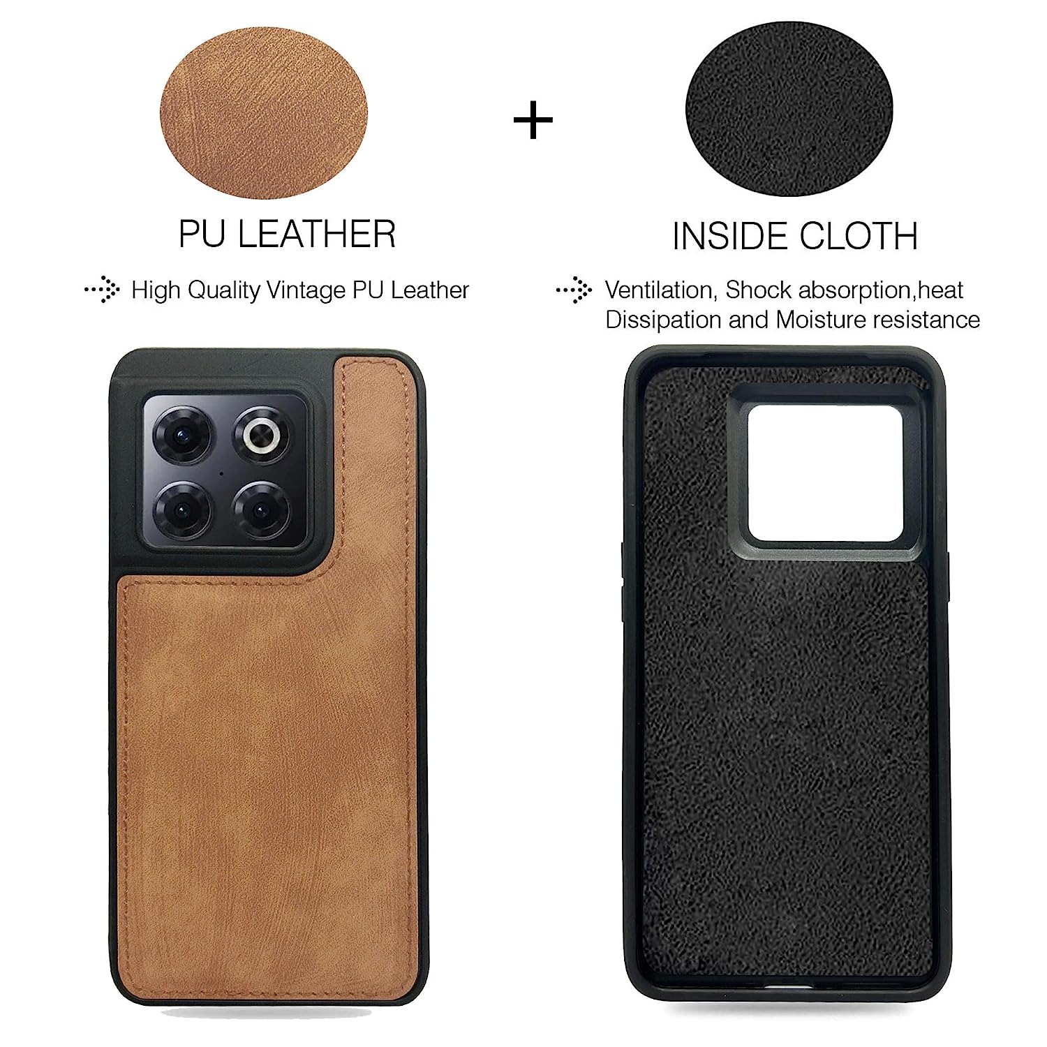 Premium Pu Leather Back Cover Case For Oneplus | Drop Protection | Raised Camera Edges