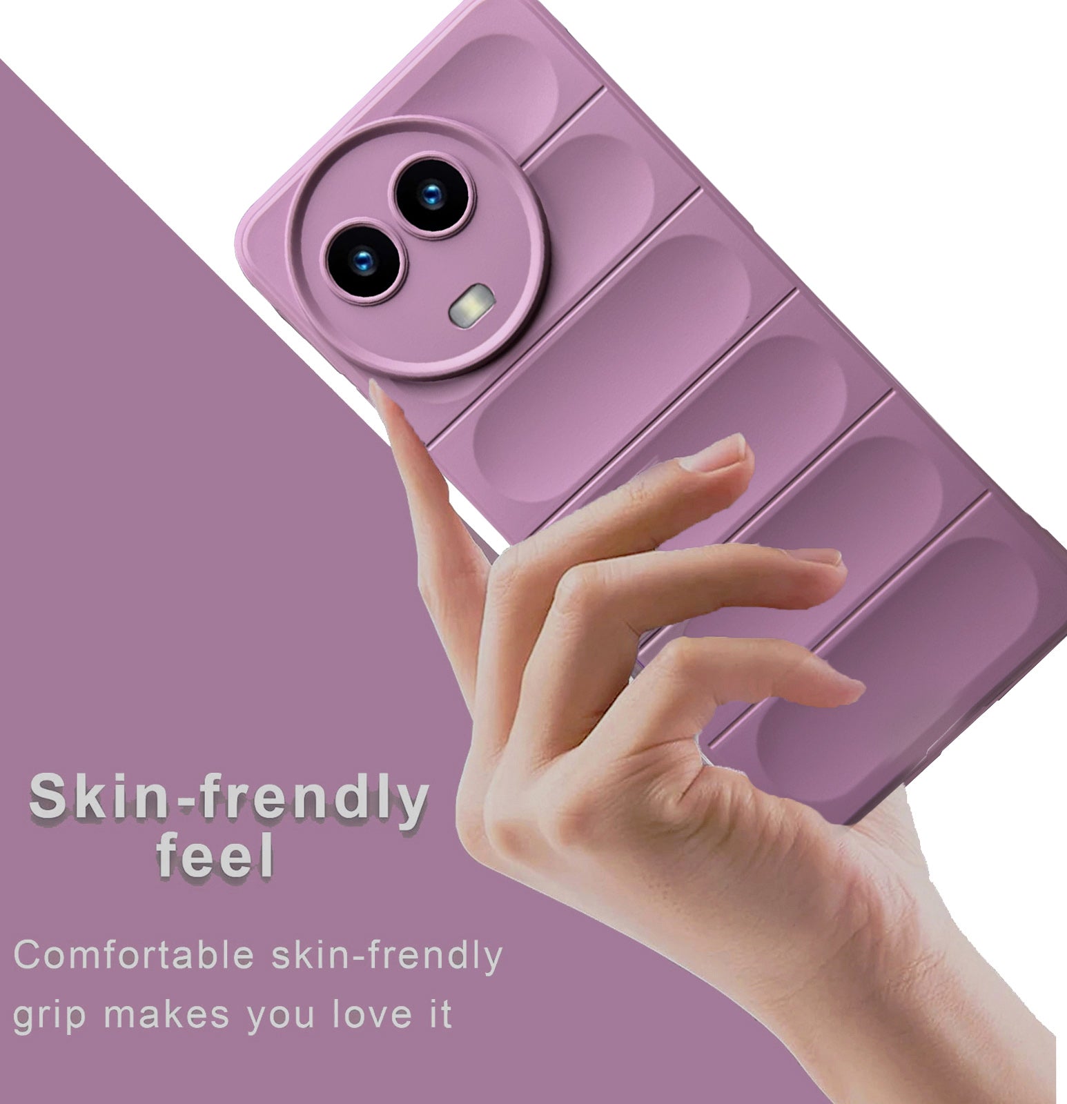 Liquid Silicone Stripes | with Camera Protection | with Inner Fabric | Anti Slip Grip | Air Bag Case Back Cover Case for Realme