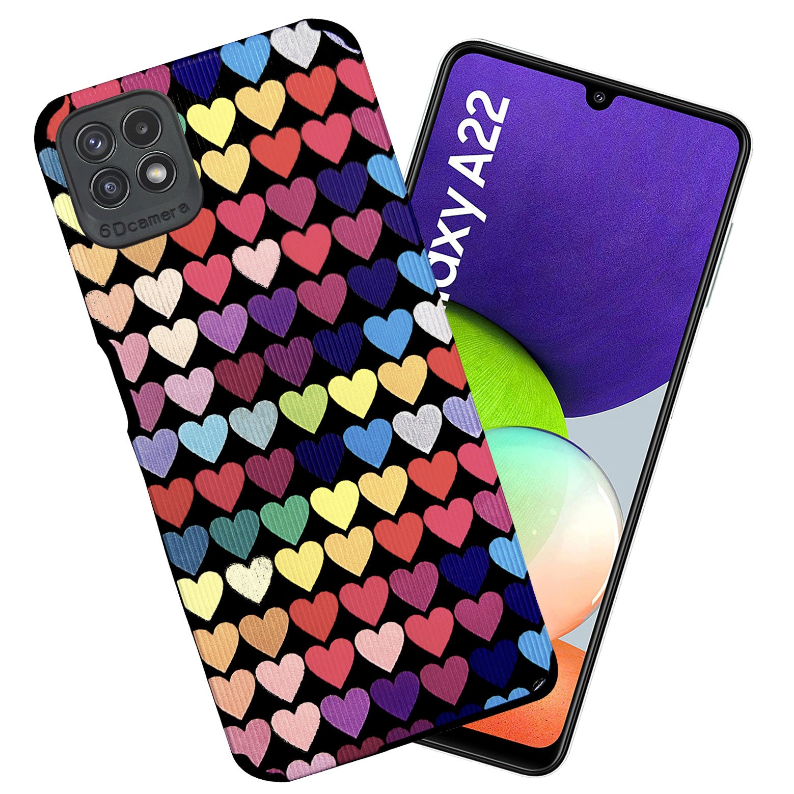 Heart Print Case Back Cover Case for Samsung | with Camera Protection | Anti Slip Grip