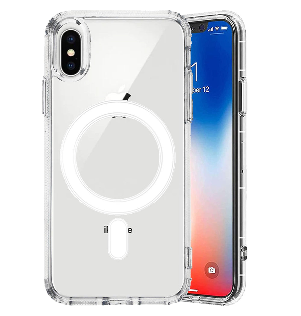 Transparent Back Cover Case Compatible for MagSafe Wireless Charging | Acrylic Clear Magsafe | Drop Protection