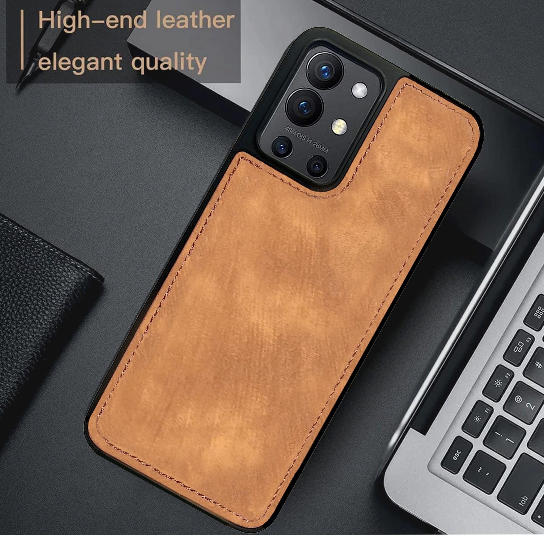 Premium Pu Leather Back Cover Case For Oneplus | Drop Protection | Raised Camera Edges