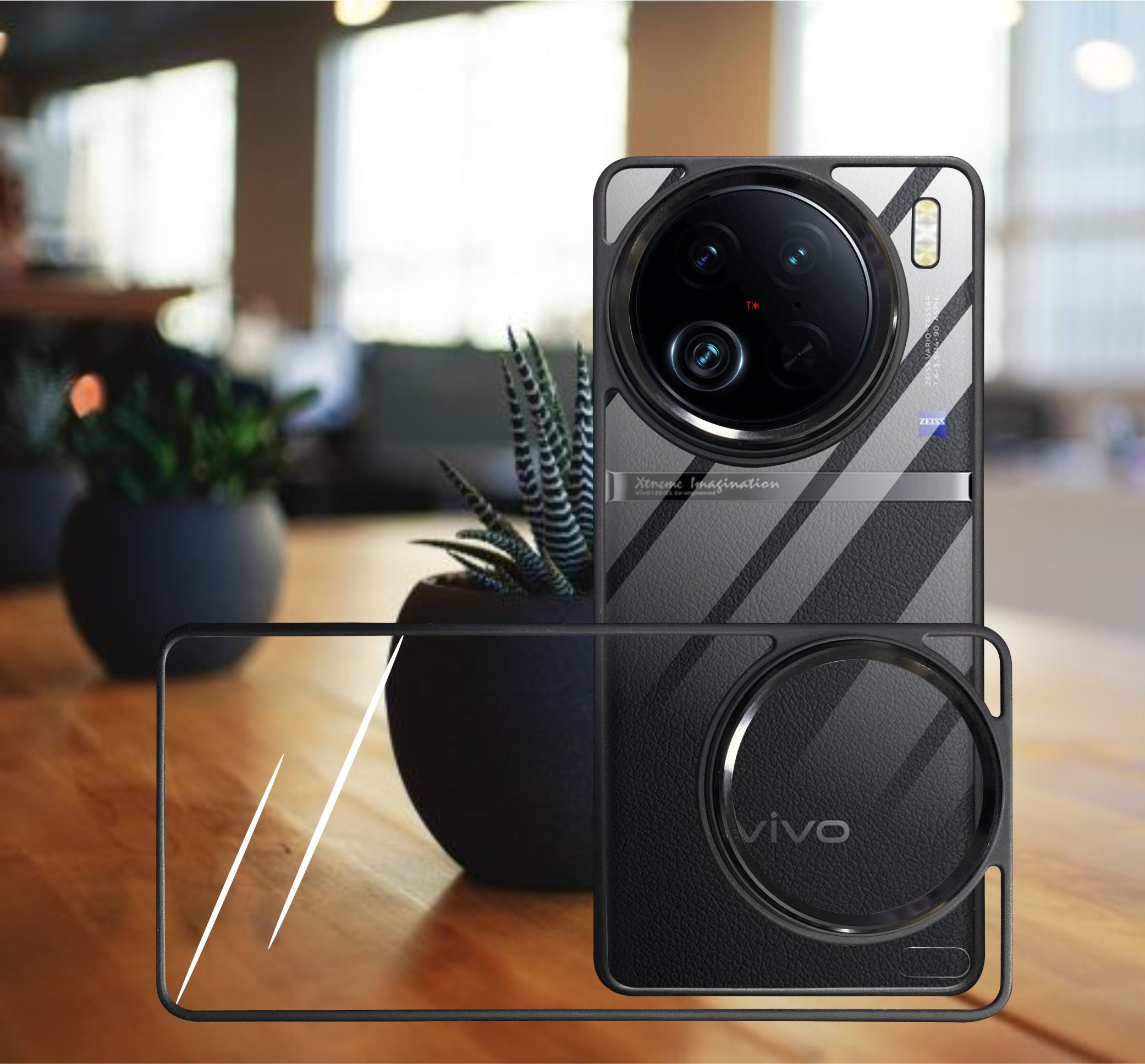 Copy of Drop Protection Transparent Case With Metal Ring Vivo