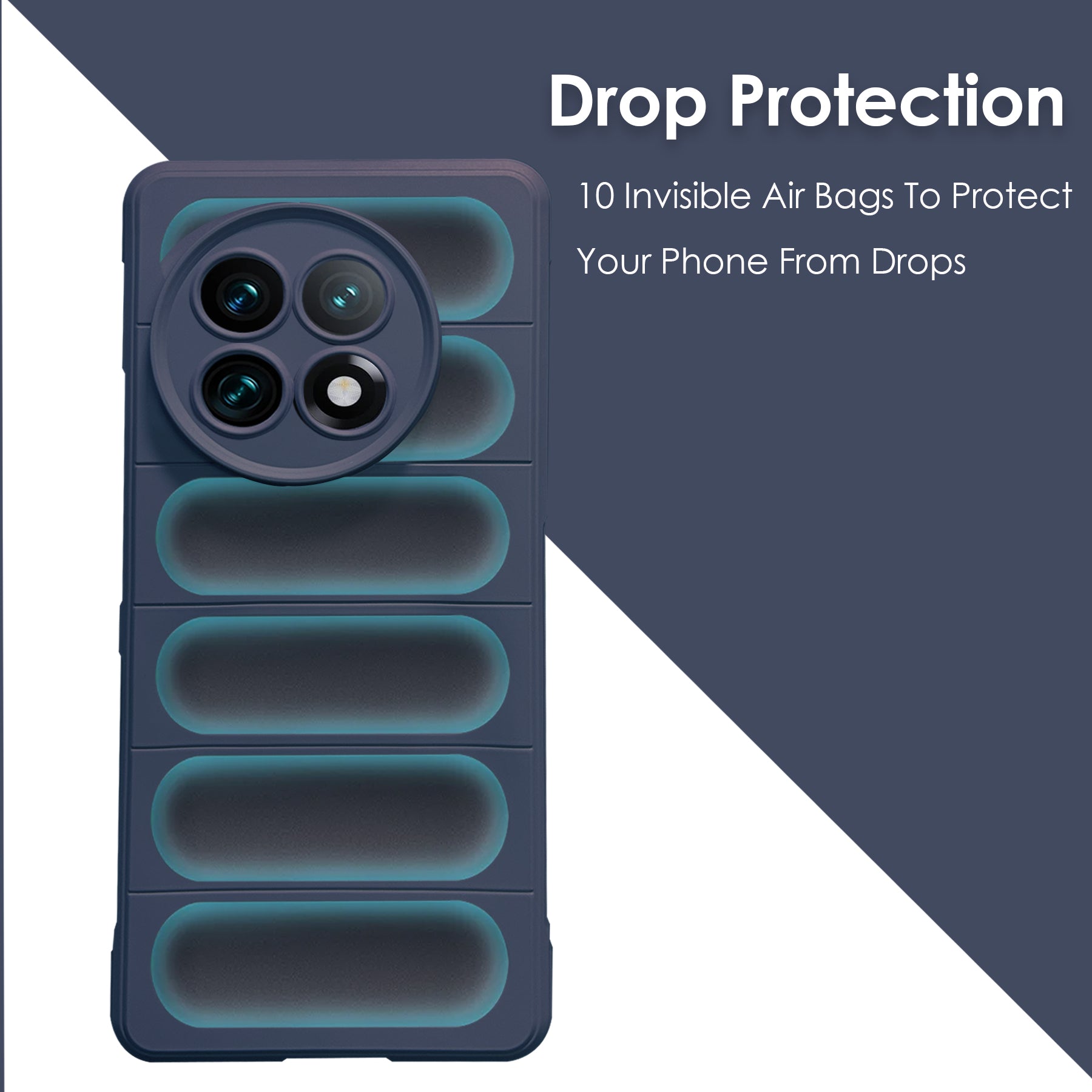 Liquid Silicone Stripes | with Camera Protection | with Inner Fabric | Anti Slip Grip | Air Bag Case Back Cover Case for Oneplus