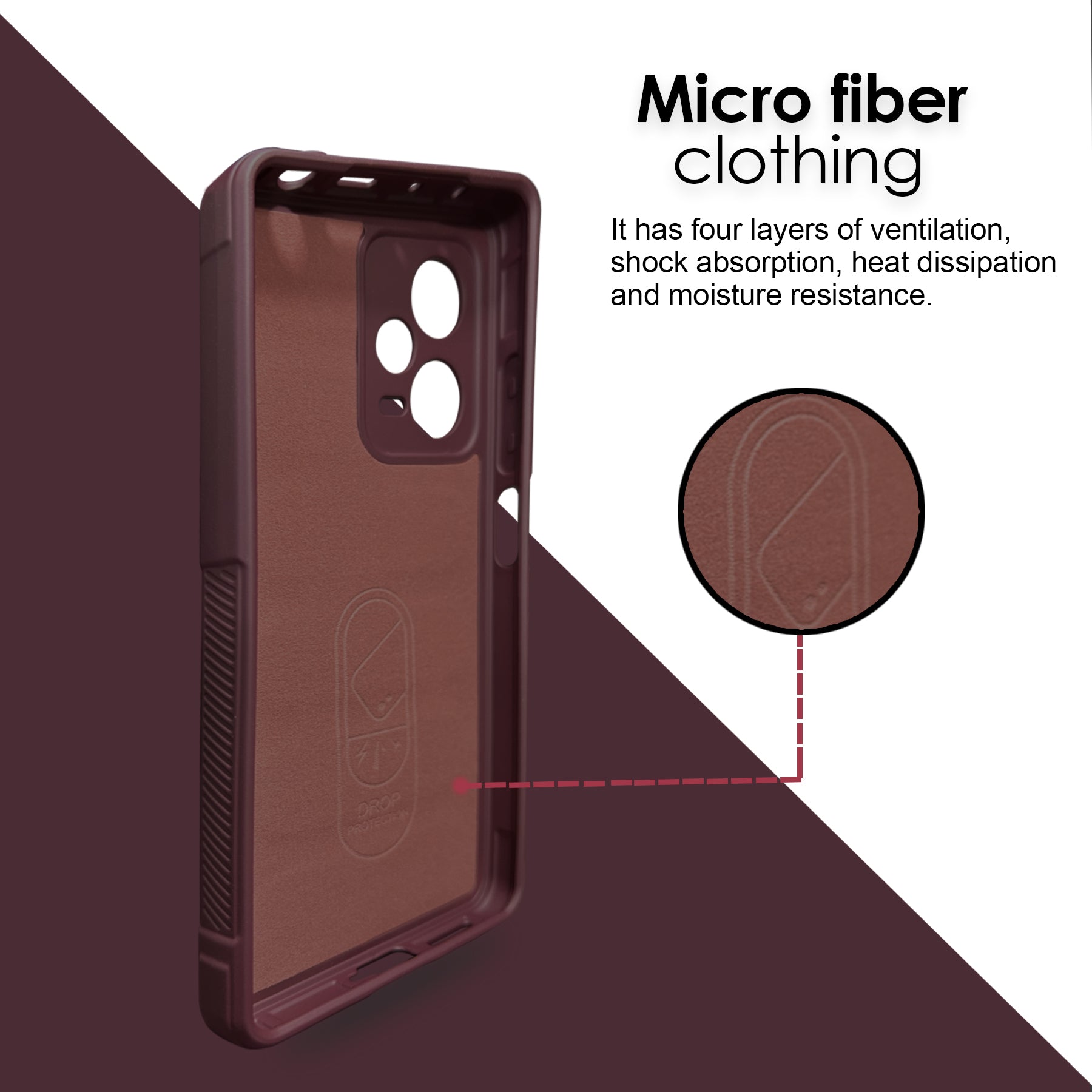 Liquid Silicone Stripes | with Camera Protection | with Inner Fabric | Anti Slip Grip | Air Bag Case Back Cover Case for Mi Redmi