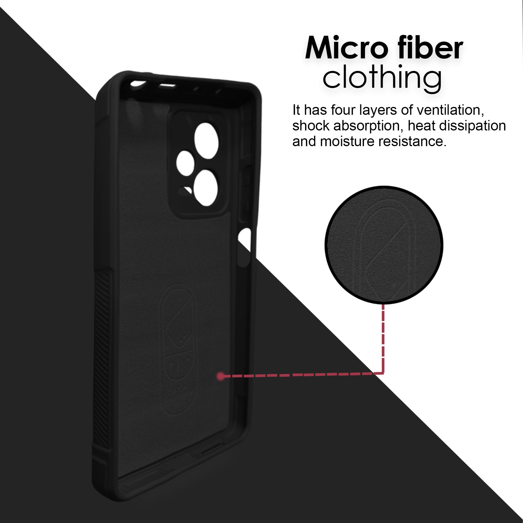 Liquid Silicone Stripes | with Camera Protection | with Inner Fabric | Anti Slip Grip | Air Bag Case Back Cover Case for Mi Redmi