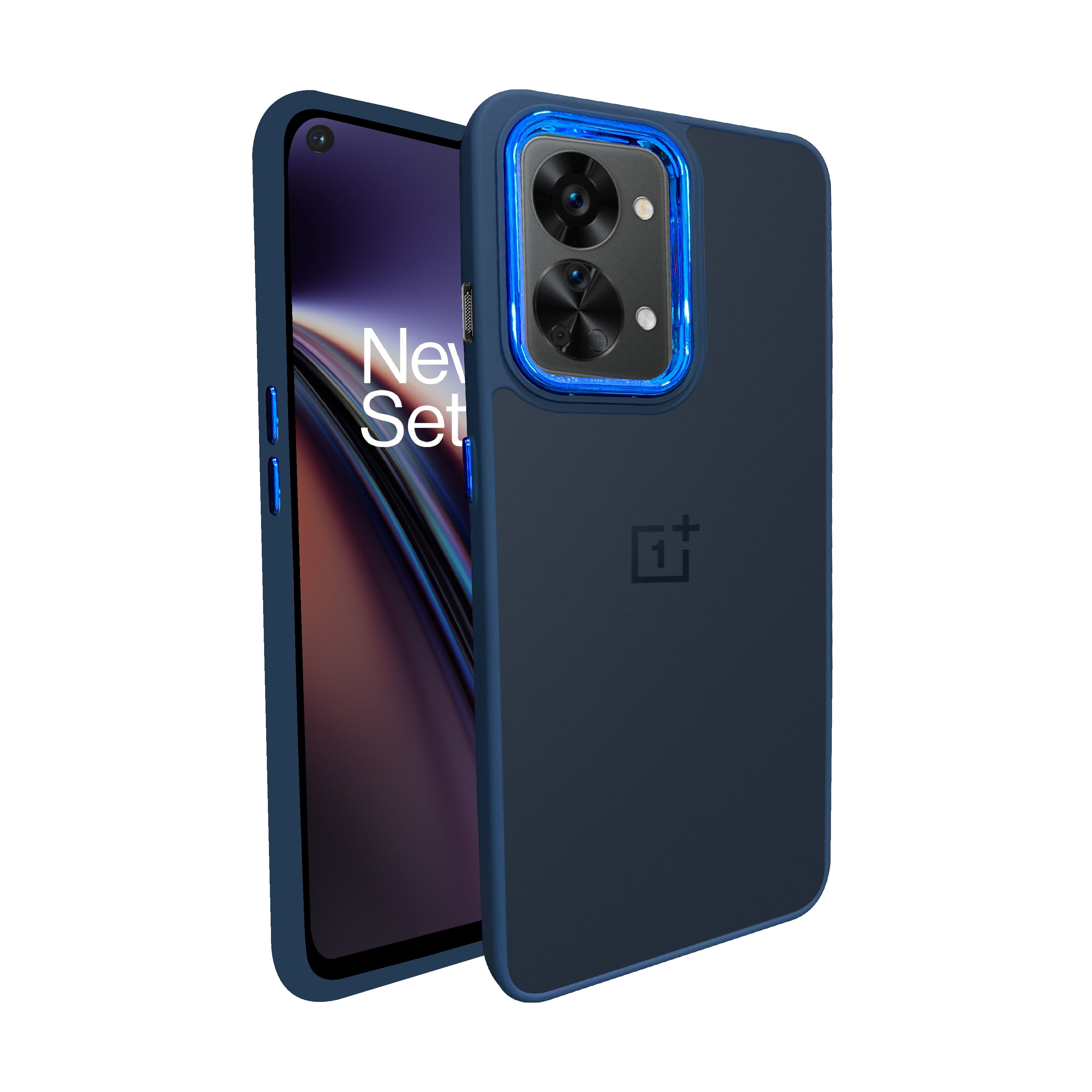 Artistque Frosted Translucent Back cover Case For Oneplus Nord 2T 5G (Chrome Ring, Smoke, Smooth Sides TPU, Soft Silicone Black)