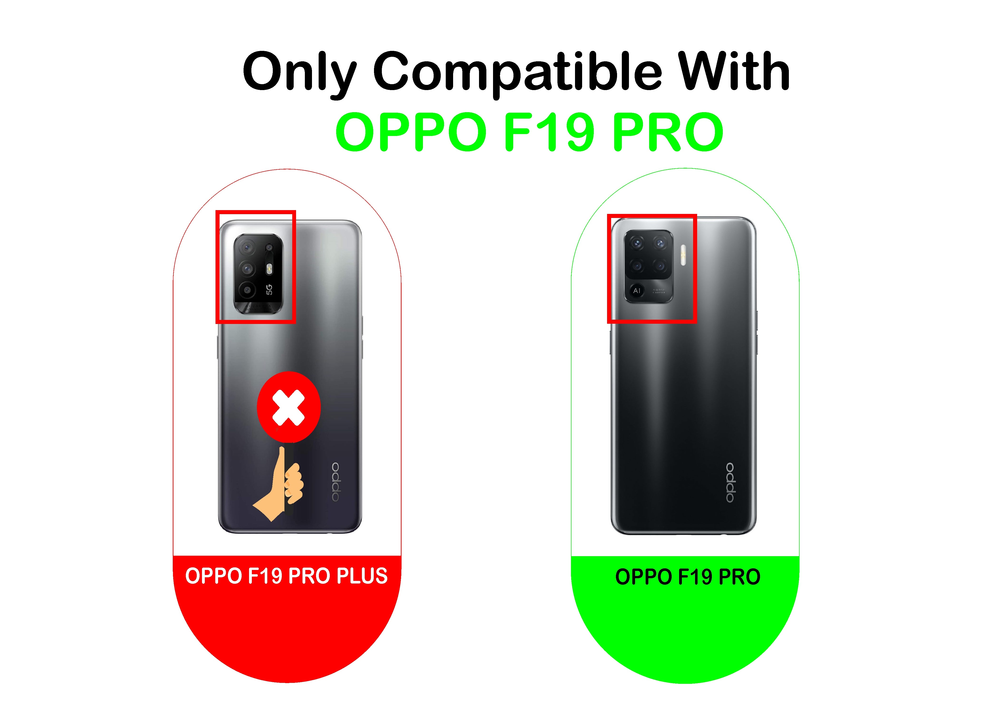 Artistque Frosted Translucent Back cover Case For OPPO F19 Pro (Chrome Ring, Smoke, Smooth Sides TPU, Soft Silicone Blue)