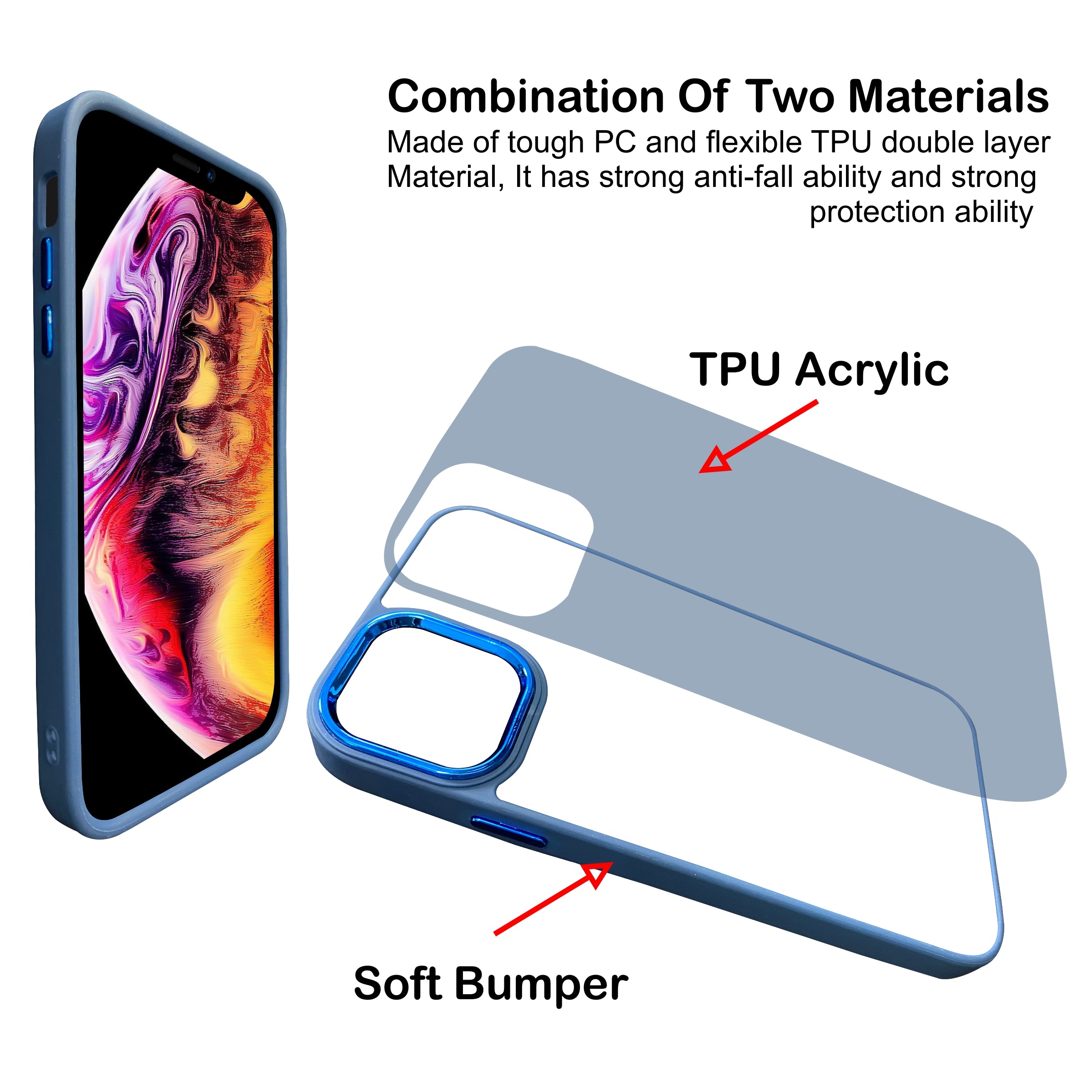 Artistque Frosted Translucent Back cover Case For APPLE iPhone 12 (Chrome Ring, Smoke, Smooth Sides TPU, Soft Silicone Purple)