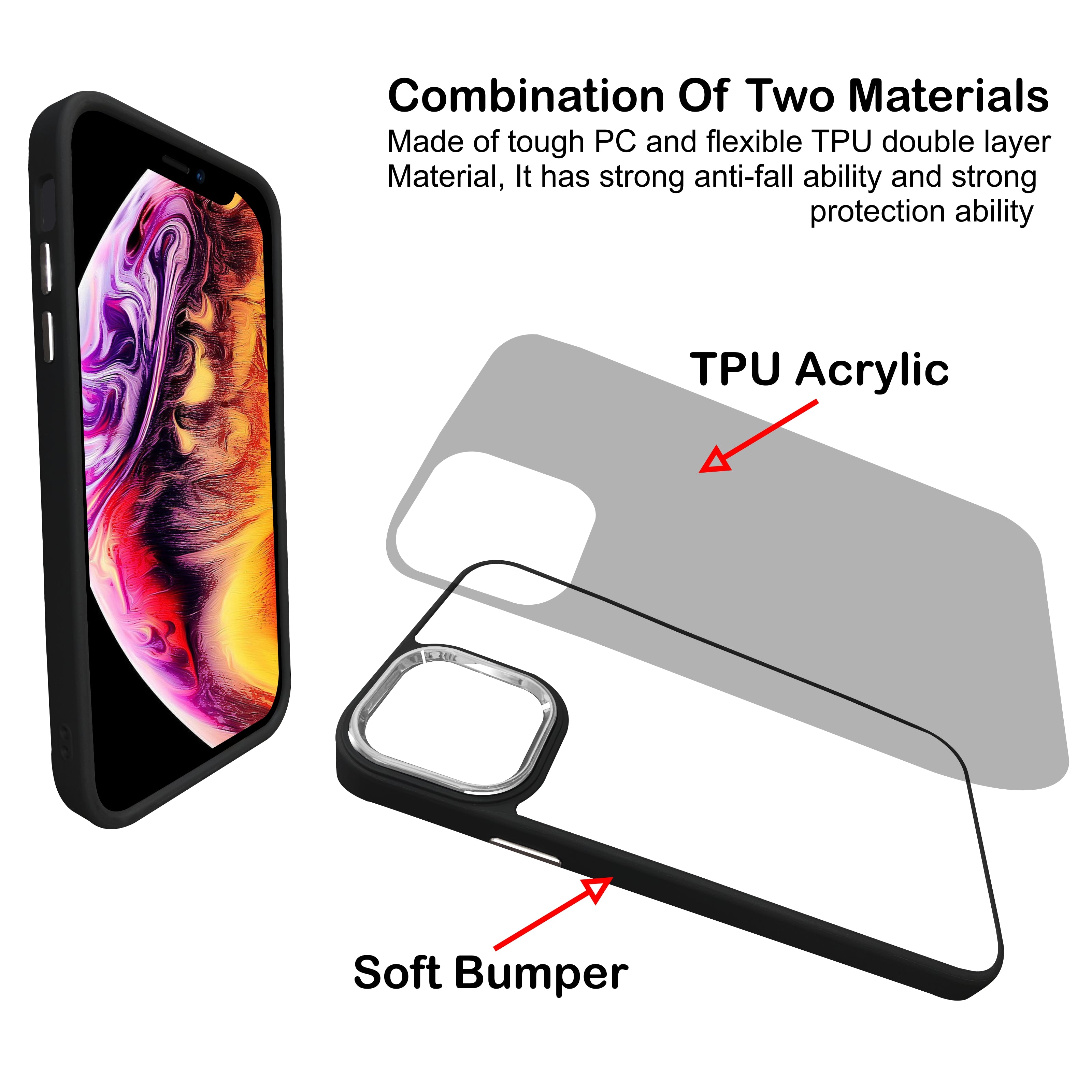 Artistque Frosted Translucent Back cover Case For APPLE iPhone 12 (Chrome Ring, Smoke, Smooth Sides TPU, Soft Silicone Purple)